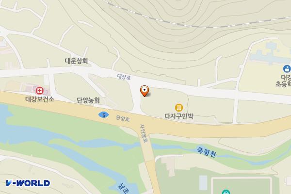 대강우체국 위치 지도 — 충청북도 단양군 대강면 단양로 156-6