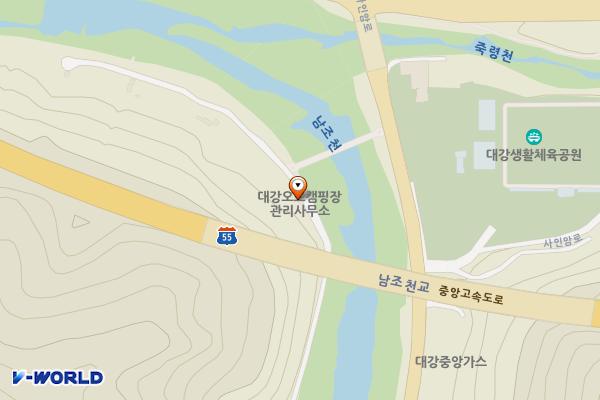 대강오토캠핑장 위치 지도 — 충청북도 단양군 대강면 사인암로 683-77