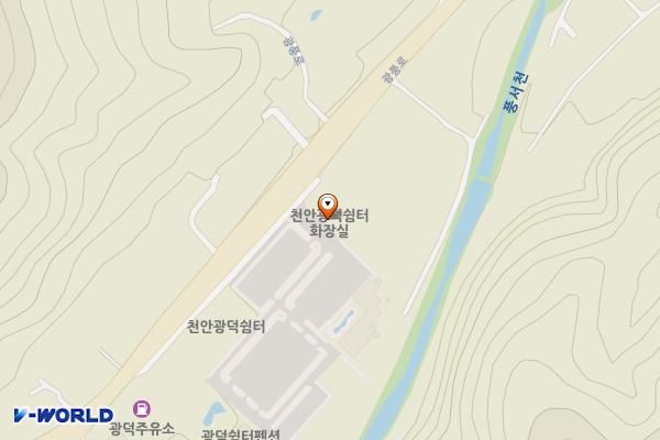 광덕쉼터 공중화장실 위치 지도 — 충청남도 천안시 동남구 광덕면 광풍로 264