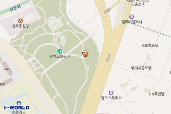 도솔광장 공중화장실 1 위치 지도 — 충청남도 천안시 동남구 천안대로 844