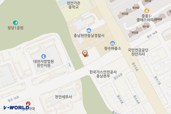 청당119안전센터 화장실 위치 지도 — 충청남도 천안시 동남구 청수14로 91