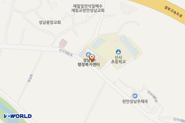성남면 행정복지센터 1층 화장실 위치 지도 — 충청남도 천안시 동남구 성남면 신사대화로 149