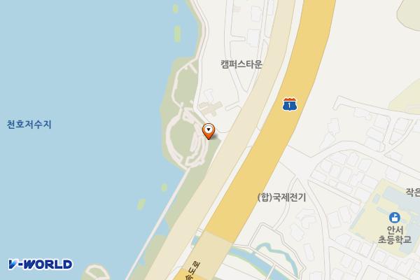 천호지공원 화장실 위치 지도 — 충청남도 천안시 동남구 망향로 109