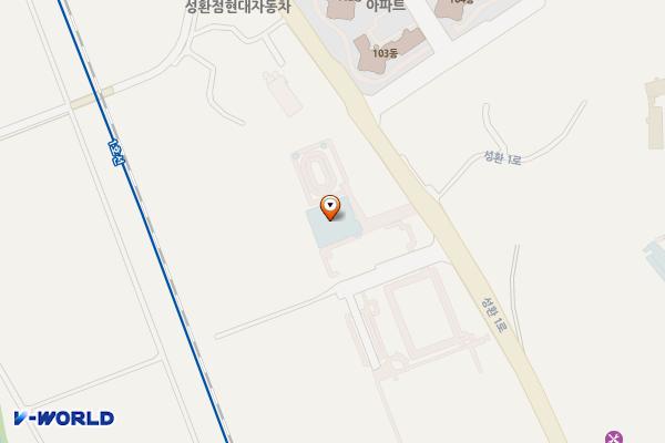 북부스포츠센터 지상1층 화장실 위치 지도 — 충청남도 천안시 서북구 성환읍 성환1로 45