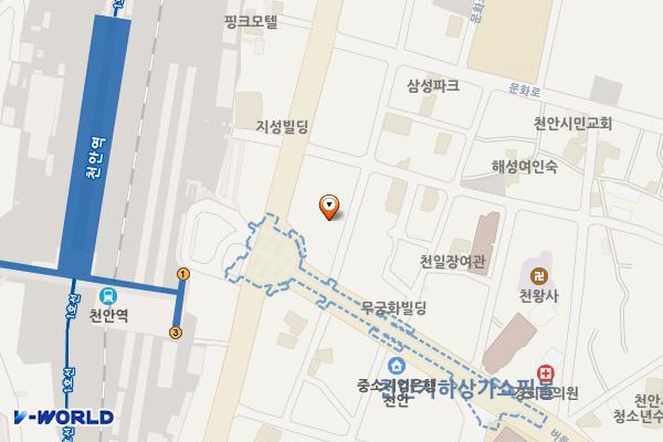 천안 공설시장 화장실 위치 지도 — 충청남도 천안시 동남구 공설시장1길 7-1