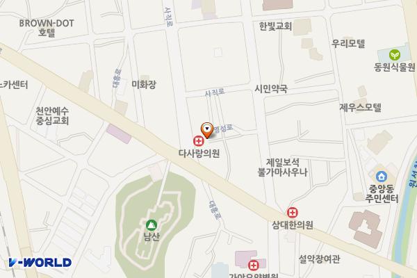천안 미곡시장 화장실 위치 지도 — 충청남도 천안시 동남구 영성로 25-45