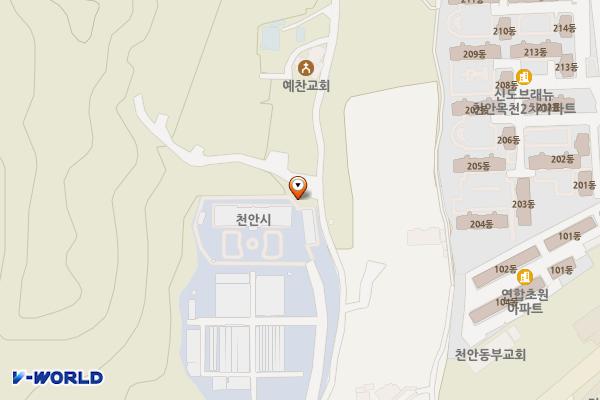 농업기술센터 위치 지도 — 충청남도 천안시 동남구 목천읍 목천안터 1길 15