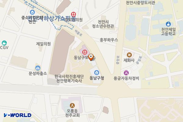 동남구보건소 별관 4층 화장실 위치 지도 — 충청남도 천안시 동남구 버들로 40