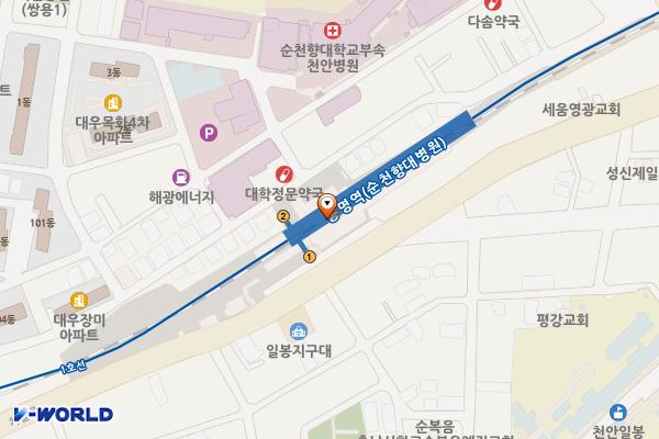 봉명역 위치 지도 — 충청남도 천안시 동남구 차돌로 51