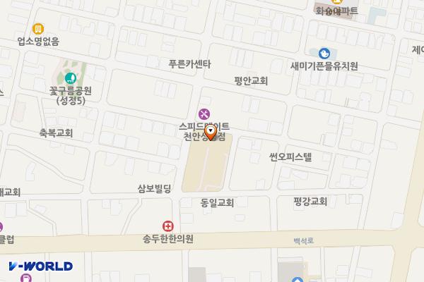 성정2동 행정복지센터 1층 화장실 위치 지도 — 충청남도 천안시 서북구 서부8길 29