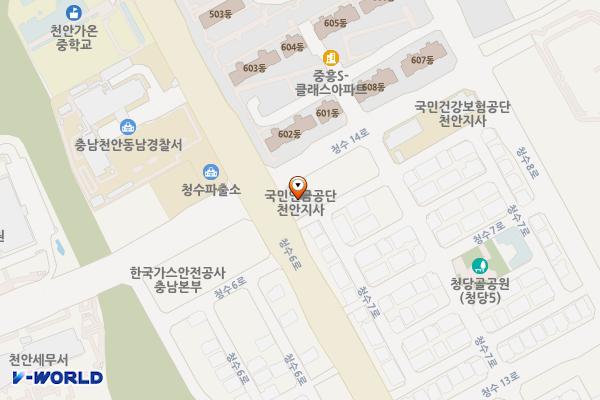 국민연금공단 천안지사 위치 지도 — 충청남도 천안시 동남구 청수6로 60
