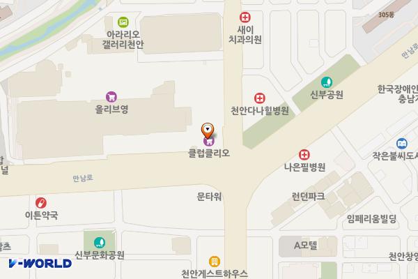 천안시외버스터미널 위치 지도 — 충청남도 천안시 동남구 만남로 43 (신부동, 천안종합버스터미널)