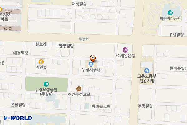 두정지구대 위치 지도 — 충청남도 천안시 서북구 오성9길 40