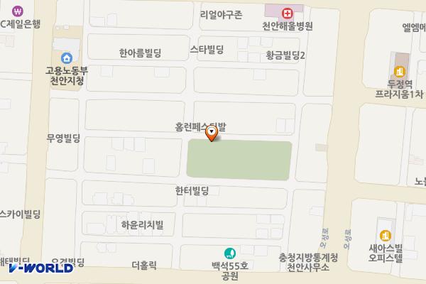 원두정먹거리공원 화장실 위치 지도 — 충청남도 천안시 서북구 원두정6길 29