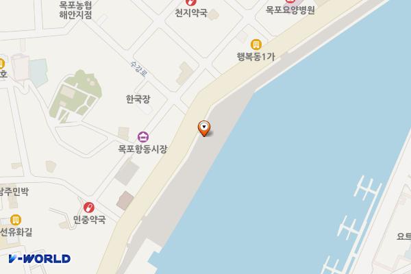 동명동물양장공영 위치 지도 — 전남광주통합특별시 목포시 해안로 222 (수강동1가)