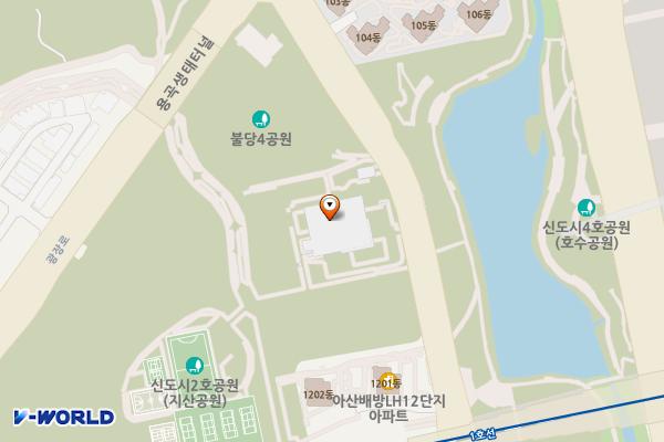 천안아산상생협력센터도서관 1층 위치 지도 — 충청남도 천안시 서북구 공원로 109