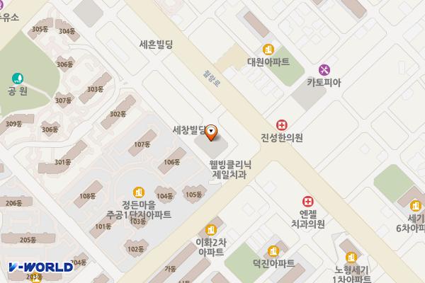노형 제4 위치 지도 — 제주특별자치도 제주시 노형동 2580-1
