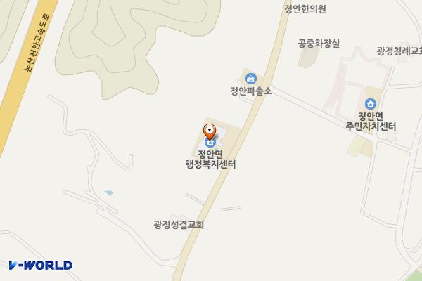 정안면 복합청사 위치 지도 — 충청남도 공주시 정안면 정안중앙길 157