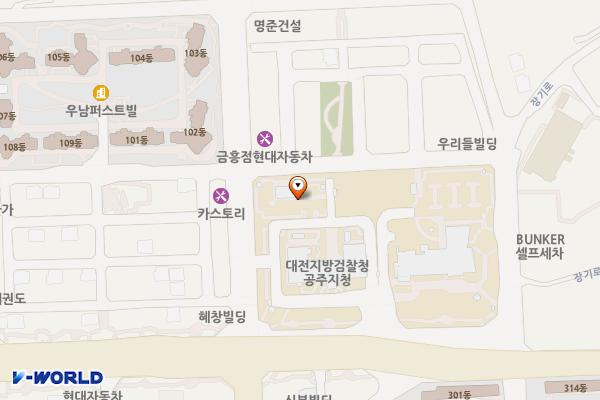 대전지방검찰청 공주지청 위치 지도 — 충청남도 공주시 한적2길 34-13