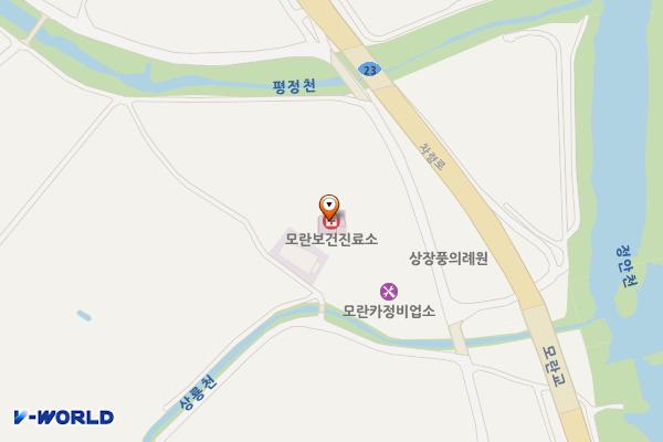 모란보건진료소 화장실 위치 지도 — 충청남도 공주시 정안면 달성길 75