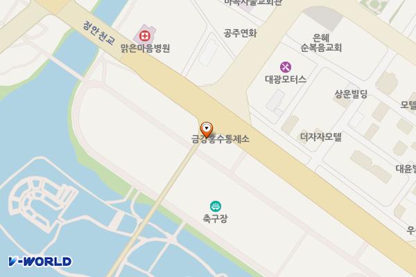 금강신관공원 공중화장실(1) 위치 지도 — 충청남도 공주시 금벽로 368 (신관동)