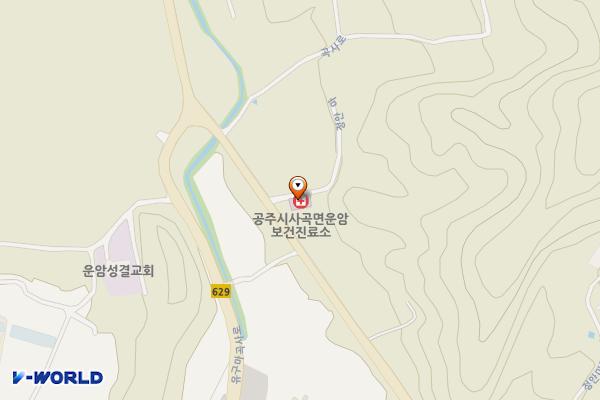 운암보건진료소 화장실 위치 지도 — 충청남도 공주시 사곡면 정안마곡사로 1762
