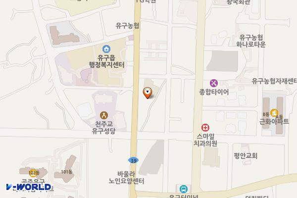 유구시장 공중화장실 위치 지도 — 충청남도 공주시 유구읍 시장길 28