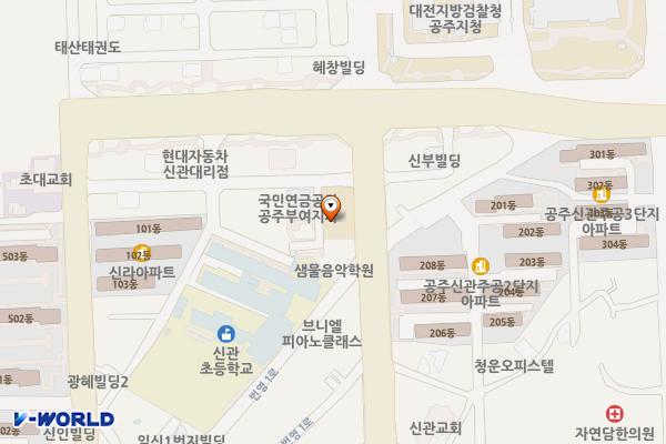 신관지구대 위치 지도 — 충청남도 공주시 한적2길 25 (신관동, 신관지구대)