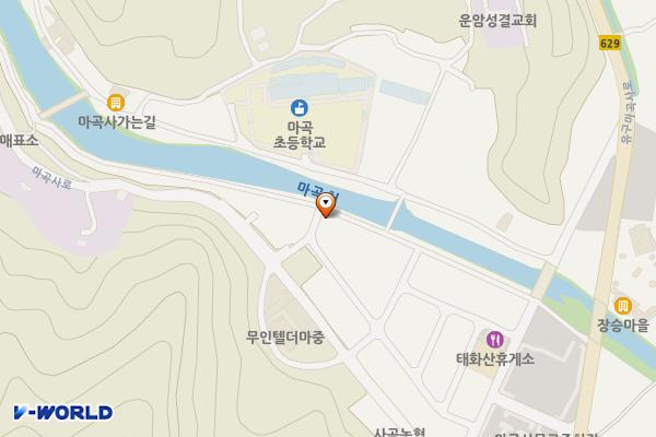 마곡사관광지 공중화장실 위치 지도 — 충청남도 공주시 사곡면 마곡상가길 36