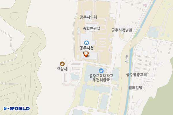 공주시청(본관) 위치 지도 — 충청남도 공주시 봉황로1