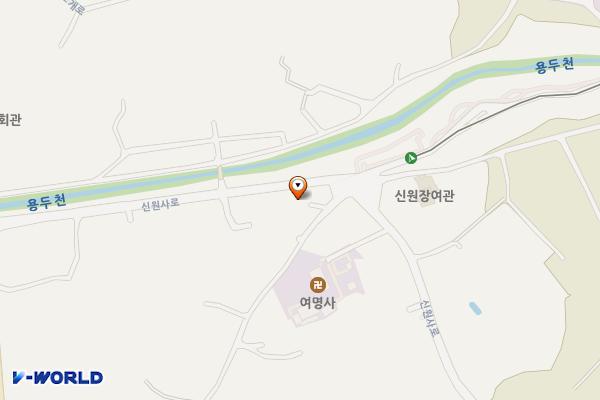 신원사 주차장 공중화장실 위치 지도 — 충청남도 공주시 계룡면 신원사로 526
