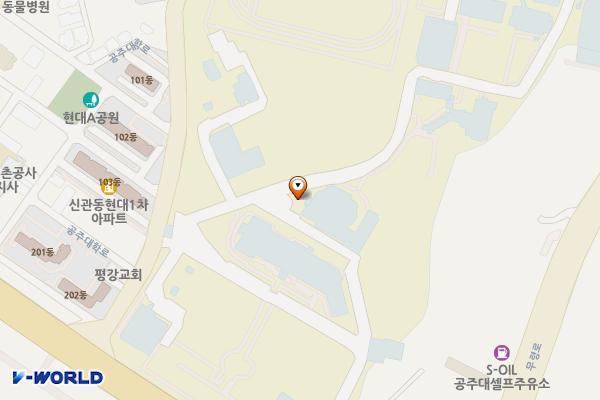 웅비학생회관 위치 지도 — 충청남도 공주시 공주대학로 56