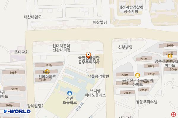 국민연금공주부여지사 화장실 위치 지도 — 충청남도 공주시 한적2길 27-5 (신관동)
