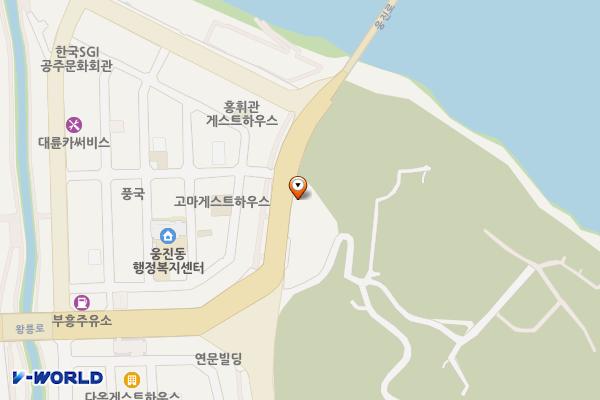 공산성 옛성안마을 화장실 위치 지도 — 충청남도 공주시 웅진로 280