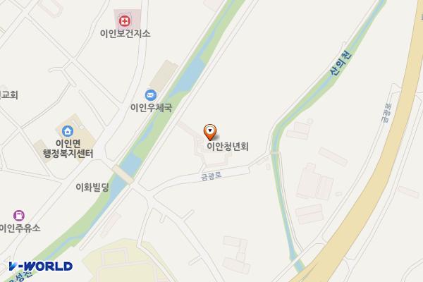 이인(찰방) 복합센터 공중화장실 위치 지도 — 충청남도 공주시 이인면 금광로 9-13
