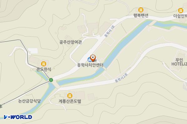 동학사매표소 앞 주차장 화장실 위치 지도 — 충청남도 공주시 반포면 동학사 1로 271-4