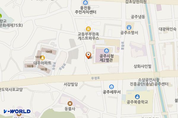 치매안심센터1관 화장실 위치 지도 — 충청남도 공주시 옛군청뒷길 8