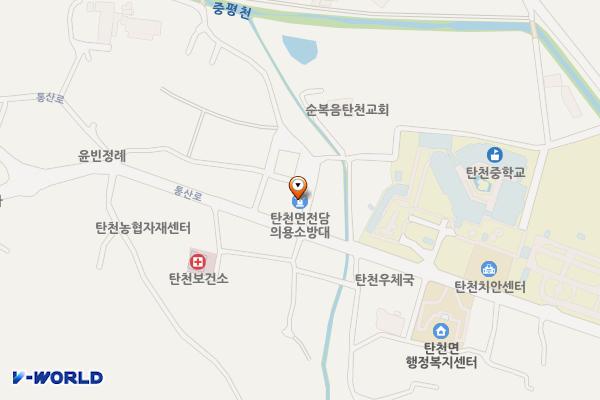 공주소방서 탄천면119지역대 위치 지도 — 충청남도 공주시 통산로 182-3