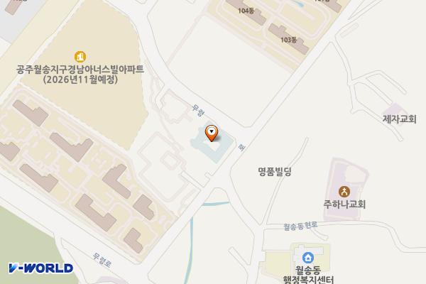 공주기적의도서관 화장실 위치 지도 — 충청남도 공주시 무령로 550-53