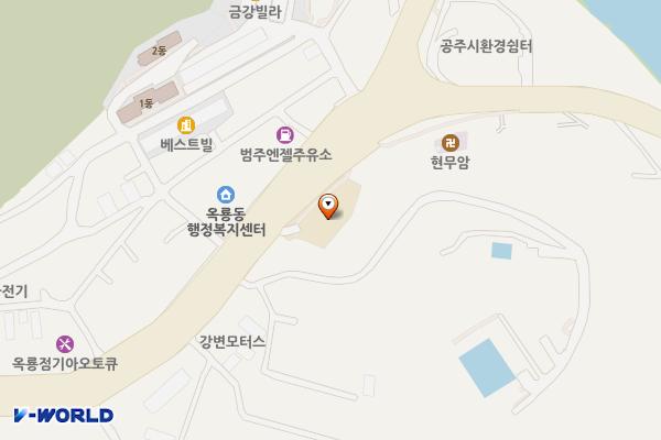 옥룡동주민센터 화장실 위치 지도 — 충청남도 공주시 무령로 342 (옥룡동)