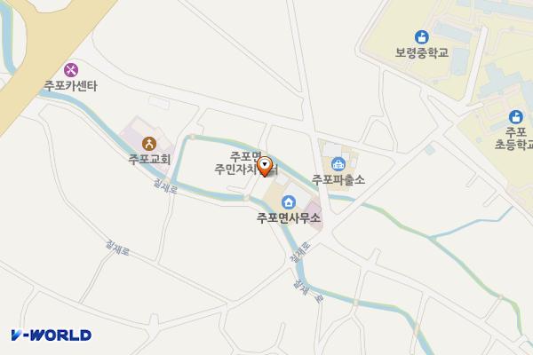 주포119안전센터 화장실 위치 지도 — 충청남도 보령시 주포면 질재로 47-16