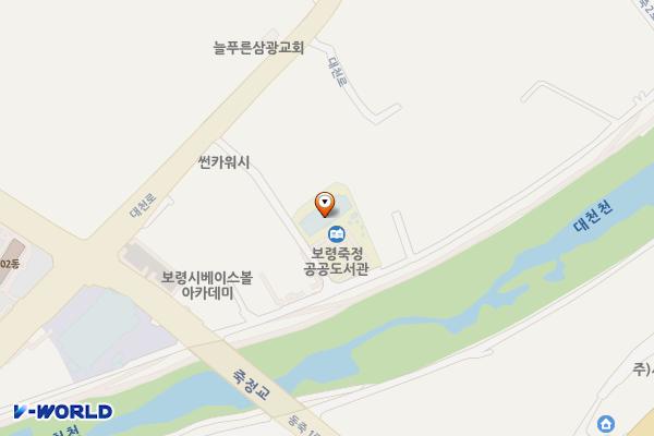 죽정도서관 위치 지도 — 충청남도 보령시 체육관길 17 (죽정동)