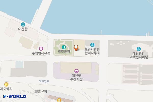 대천항 제4공중화장실(별빛공원) 위치 지도 — 충청남도 보령시 대천항중앙길 52, 행정선도서지원센터 (신흑동)