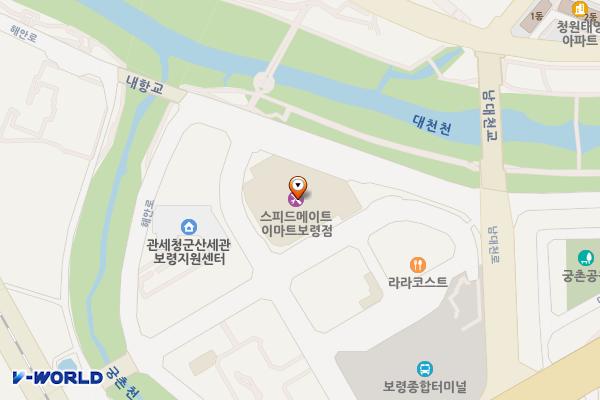 이마트 보령점 위치 지도 — 충청남도 보령시 해안로 25, 보령이마트 (궁촌동)