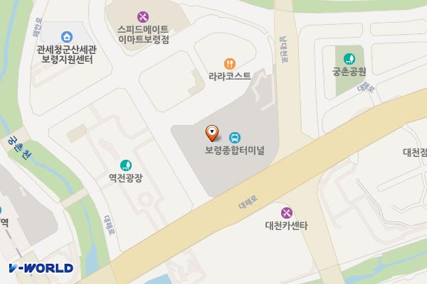 보령종합터미널 위치 지도 — 충청남도 보령시 터미널길 8, 보령종합터미널 (궁촌동)