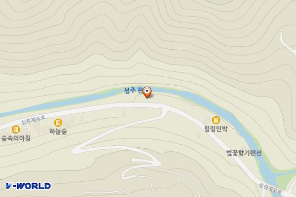 백운대교 건너서 좌측 위치 지도 — 충청남도 보령시 성주면 심원계곡로 223
