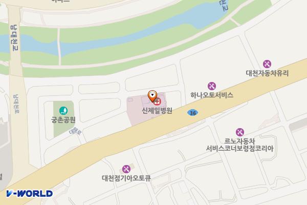 신제일병원 위치 지도 — 충청남도 보령시 대해로 52, 병원 (궁촌동)