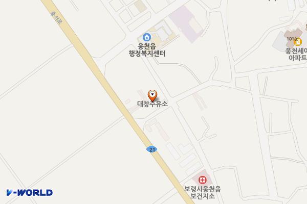 대창주유소 화장실 위치 지도 — 충청남도 보령시 웅천읍 장터중앙길 67