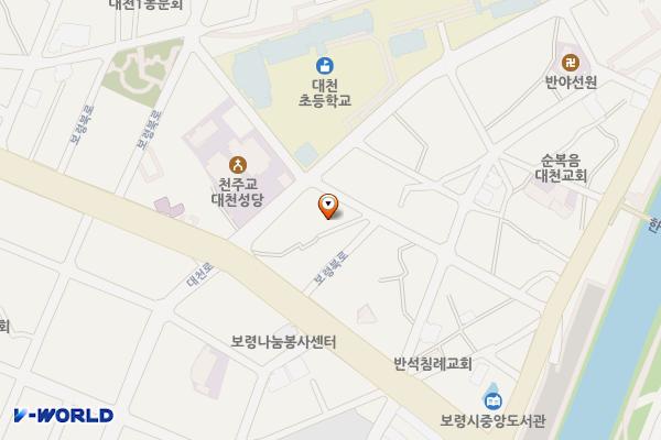 대천2통 공중화장실 위치 지도 — 충청남도 보령시 보령북로 68-21