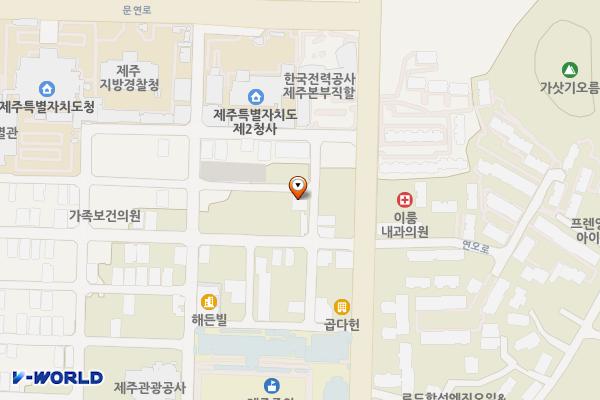 문송1길 34 위치 지도 — 제주특별자치도 제주시 문송1길 34